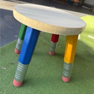 Vintage Harper Design Colorful Pencil-Themed Kids Stool